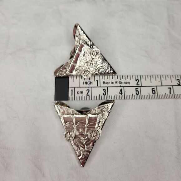 Country Western Silver Collar Tips - Picture 3 of 3